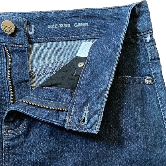 Denim Shirt, Dark Blue Midi Denim Skirt, Code Bleu Denim Skirt, Midi Denim Skirt - Picture 10 of 13